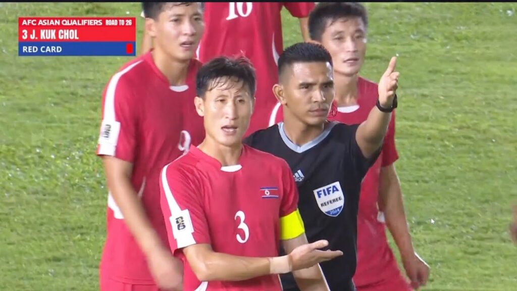Jang Kuk Chol Red Card vs North Korea, Akram Afif & Almoez Ali Goal, North Korea vs Qatar Highlights