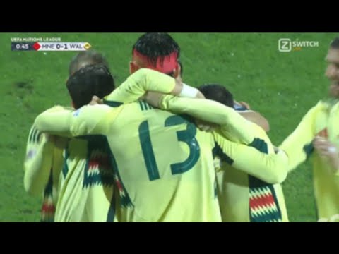 Kieffer Moore Goal, Montenegro vs Wales (1-2) All Goals and Extended Highlights