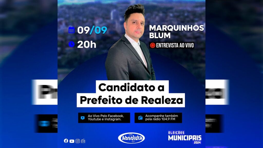 Entrevista com o Candidato a Prefeito de Realeza Marquinhos Blum