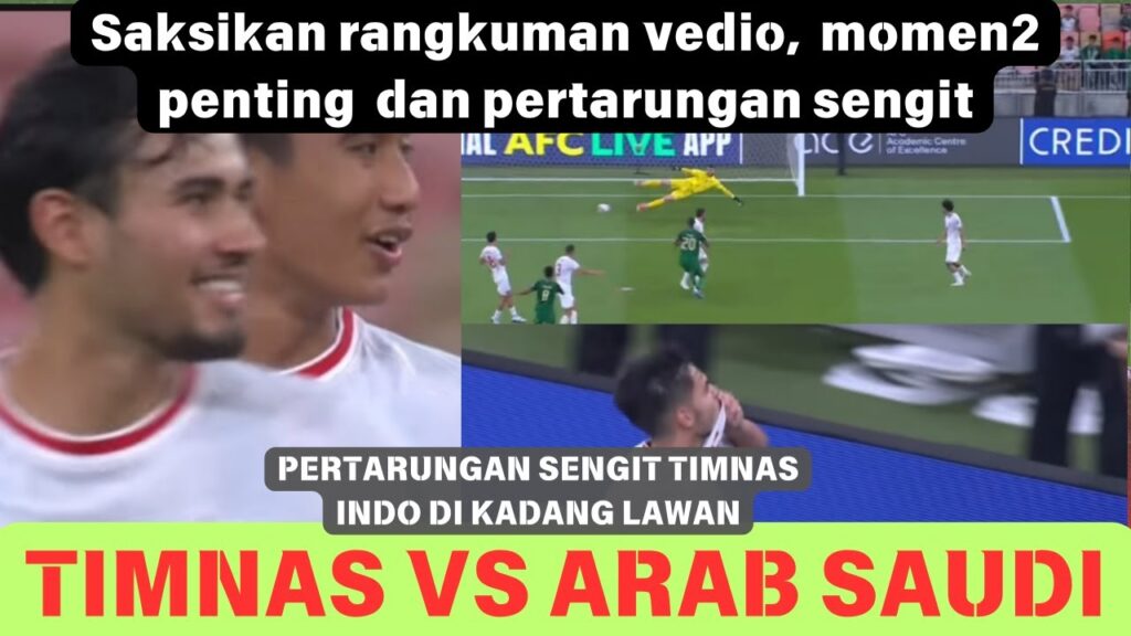 Timnas Indonesia menahan imbang king Arab saudi, di kualifikasi Piala dunia.