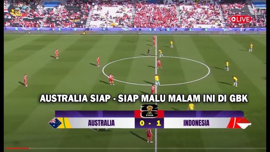 🔴LIVE • INDONESIA VS AUSTRALIA | KUALIFIKASI PIALA DUNIA 2026 ROUND 3 ZONA ASIA