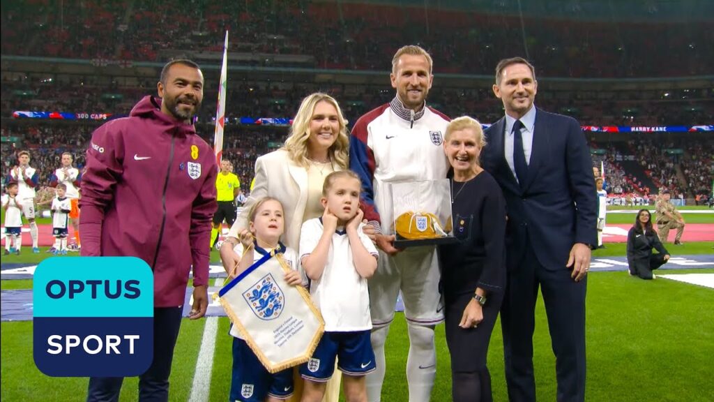 Harry Kane presented with GOLDEN CAP on 100th appearance for England 🏴󠁧󠁢󠁥󠁮󠁧󠁿