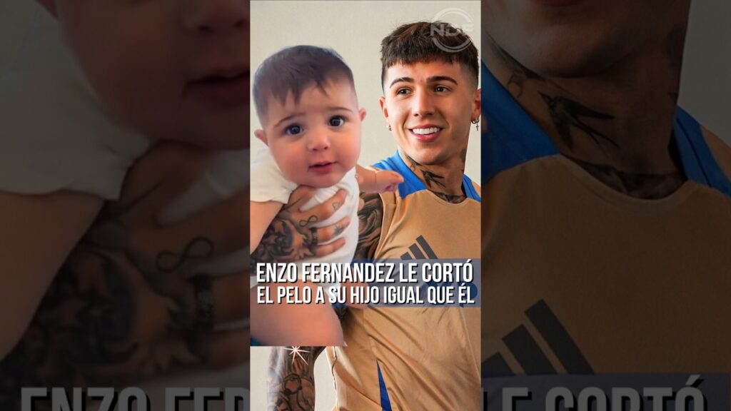 Enzo Fernandez y su hijo Benjamin se hicieron el mismo corte de pelo 😍