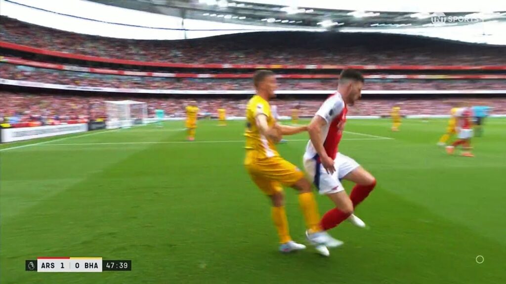 🤯Declan Rice Shocking Red Card against Brighton during Arsenal vs Brighton 😳