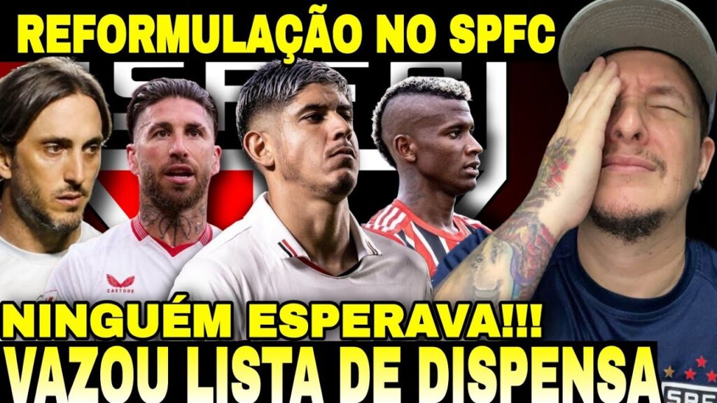 B0MBA! VAZOU A LISTA DE DISPENSA NO SPFC COM 13… | •ALAN FRANCO FORA? •CASARES + 11 REFORÇOS