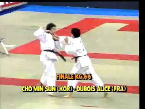 JUDO 1995 Tournois de Paris: Min-Sun Cho (KOR) - Alice Dubois (FRA)