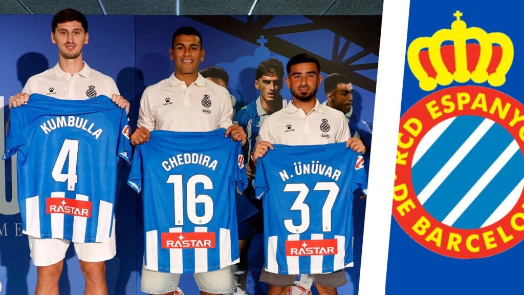 RCD ESPANYOL | Presentación de KUMBULLA, CHEDDIRA y ÜNÜVAR RCD ESPANYOL | Presentación de KUMBULLA, CHEDDIRA y ÜNÜVAR