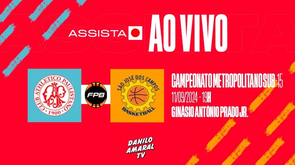AO VIVO E EXCLUSIVO | Paulistano x São José - Campeonato Grande São Paulo de Basquete Sub-15