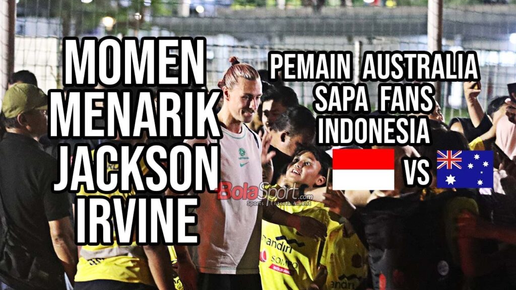 Momen Fans Timnas Indonesia Dihampiri Pemain Timnas Australia Jackson Irvine
