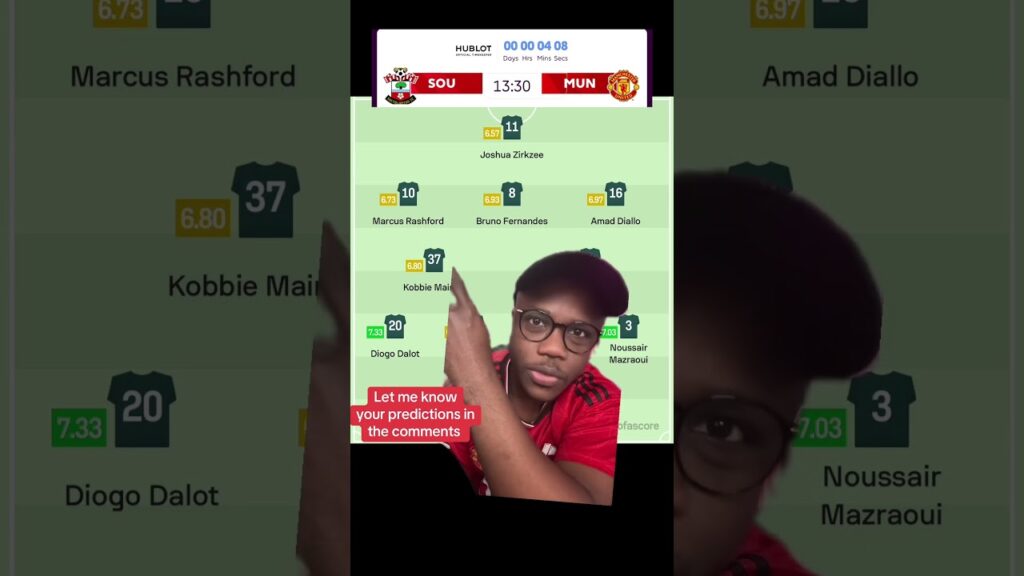 Southampton vs Man United starting line up. Christian Eriksen starts for united #manchesterunited