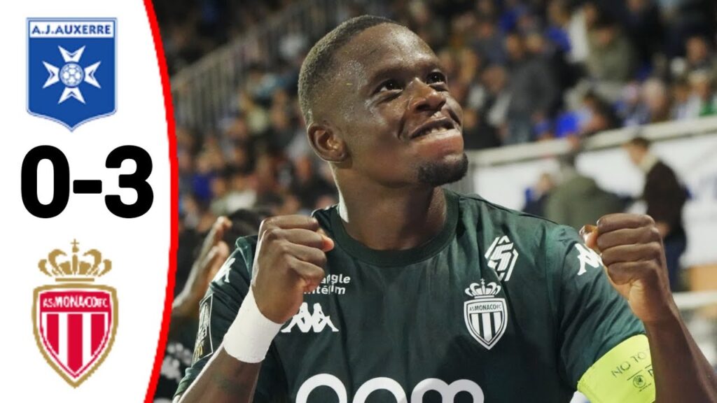 Auxerre vs Monaco (0-3) Denis Zakaria Goal, All Goals and Extended Highlights