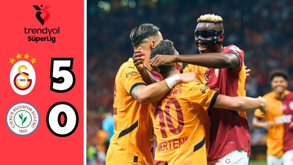 Galatasaray 5-0 Çaykur Rizespor | Victor Osimhen, Gabriel Sara, Mertens