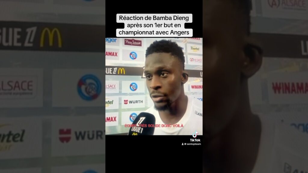 Bamba Dieng, après son 1er but sous les couleurs du Sco d’Angers