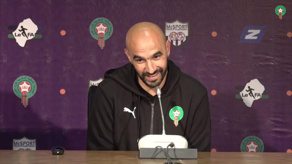 الندوة الصحافية للسيد وليد الركراكي قبل لقاء ليسوتو