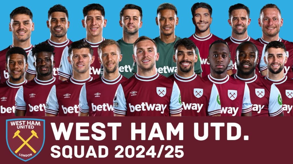 WEST HAM UNITED FC Full Squad For Season 2024/25 | West Ham United | FootWorld