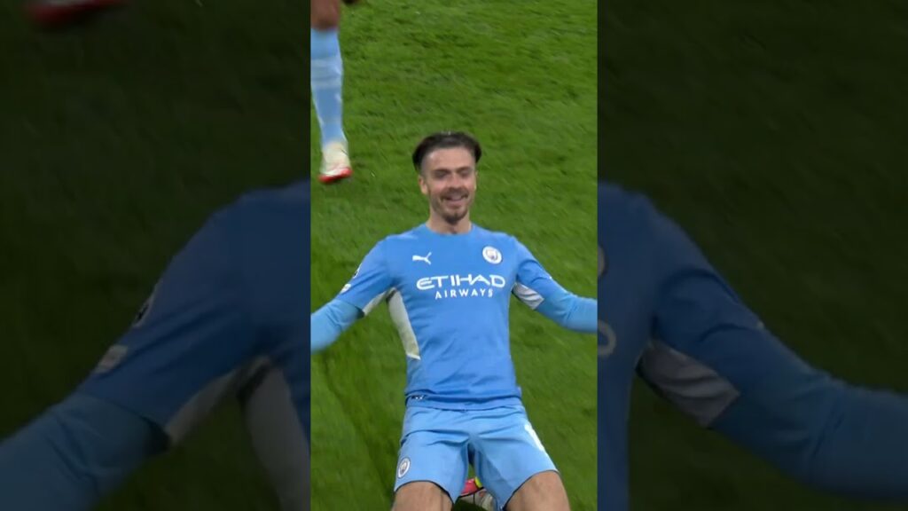 Grealish scoring on his #UCL debut! 😎