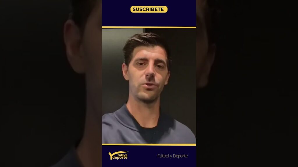 COURTOIS feliz tras conseguir 200 porterías a cero. Enhorabuena