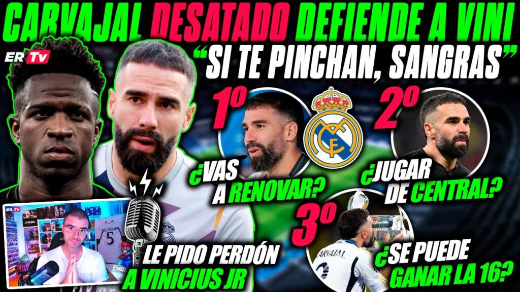 🎙️ DANI CARVAJAL SE PARTE la CARA por DEFENDER a SU AMIGO VINICIUS JR de las CRÍTICAS de la PRENSA