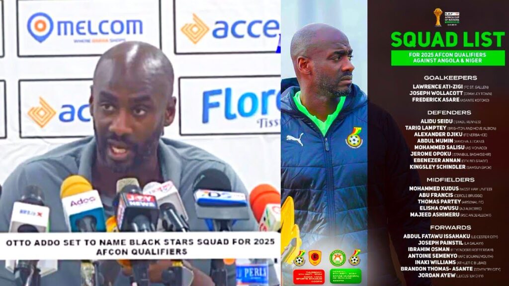 BREAKING🇬🇭: Otto Addo Finally Names 23-man Squad For Black Stars Vs Angola & Niger, Top Players Out