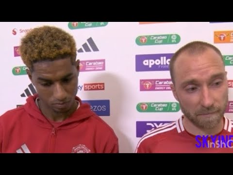 Marucs Rashford & Christian Eriksen Post Match interview | Manchester United 7-0 Barnsley