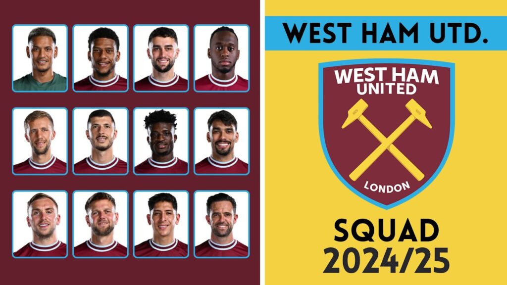West Ham United FC Squad For Season 2024/25 | West Ham United | Roster Inisght
