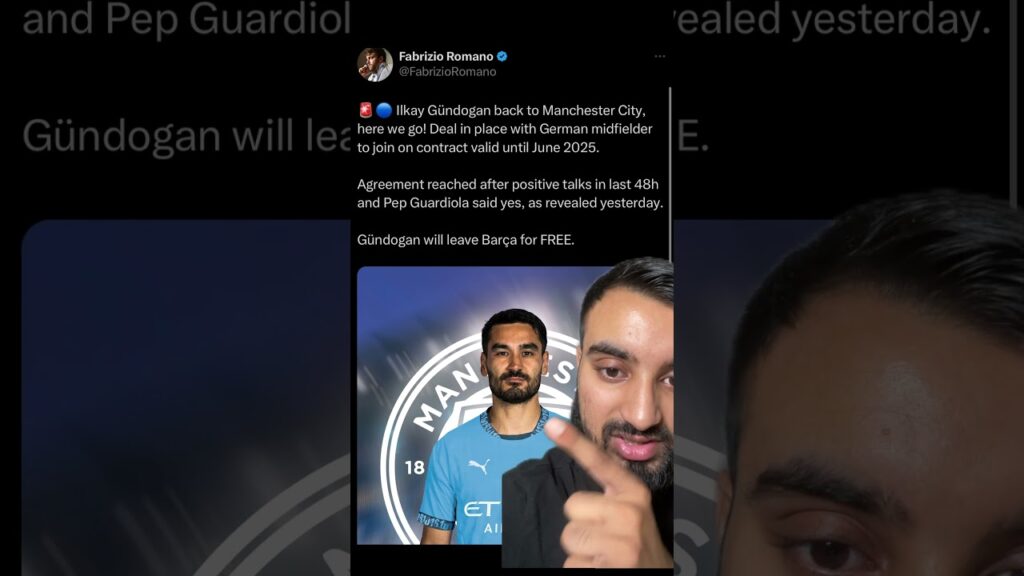 Ilkay Gundogan BACK TO Manchester City DONE DEAL! #manchestercity #mancity #gundogan #ilkaygundogan