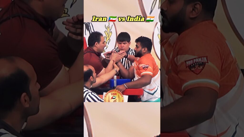 Mazahir Saidu vs Masoum Khalilzadeh | India 🇮🇳 vs Iran 🇬🇶 #shorts #armwrestling