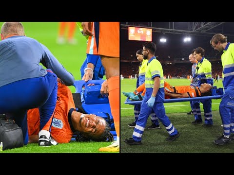 😢 Nathan Aké painful injury and stretchered off the pitch in tears
