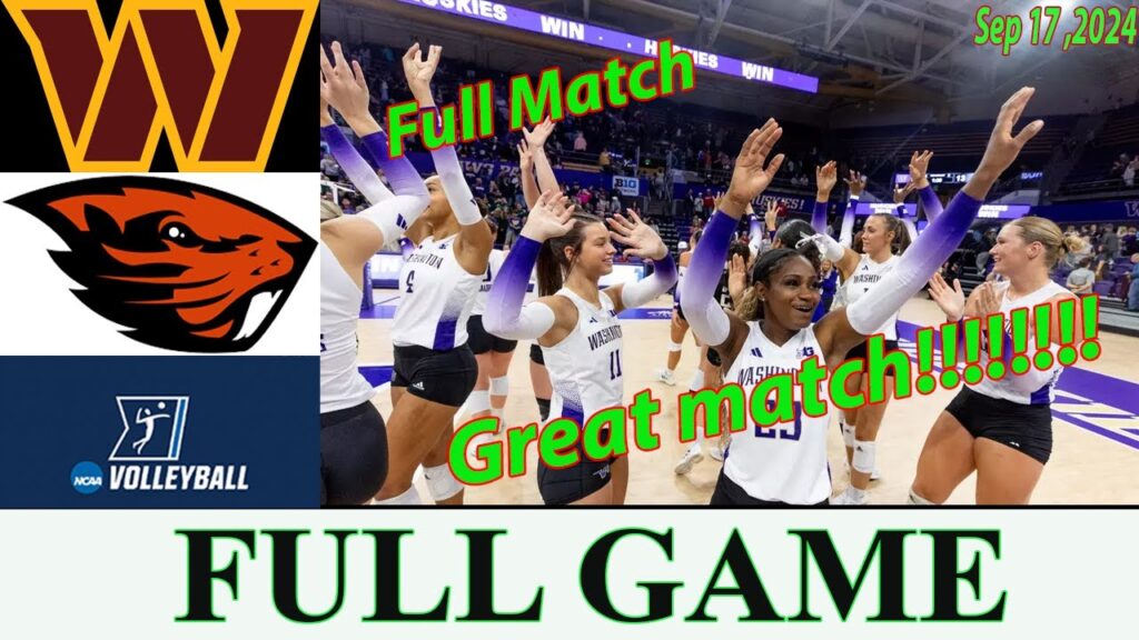 Washington vs Oregon State Full Match | Women's College Volleyball 2024 | NCAA Volleyball 2024