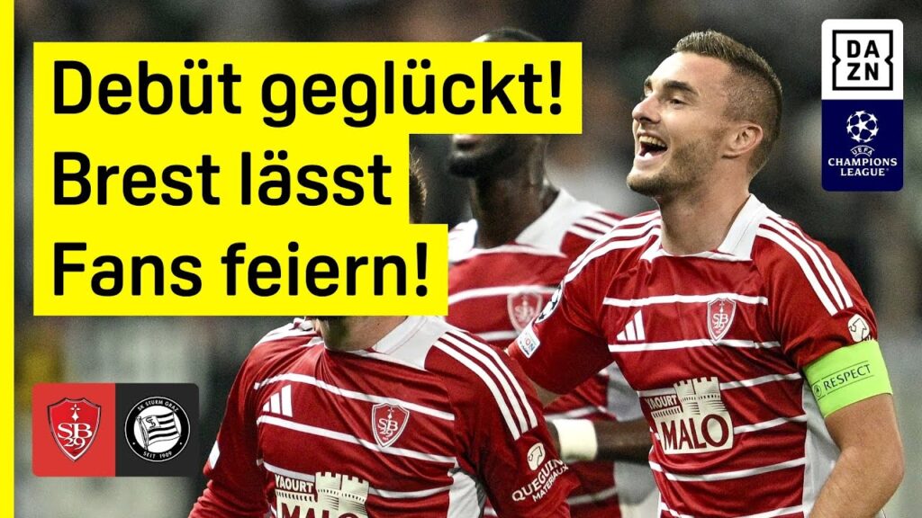 Graz unterliegt Debütanten bei UCL-Comeback: Stade Brest - Sturm Graz | UEFA Champions League | DAZN