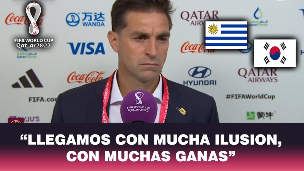 Declaraciones de DIEGO ALONSO DT de URUGUAY previo al debut con KOREA DEL SUR