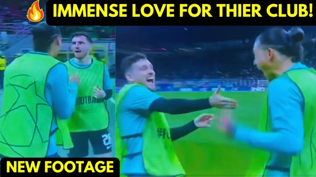 Unseen footage of Darwin Nunez & Robertson reaction to Konate's goal against Ac Milan went VIRAL!