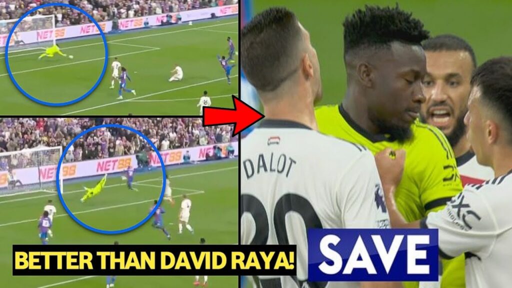 Andre Onana makes INCREDIBLE double save to deny Crystal Palace in today's game