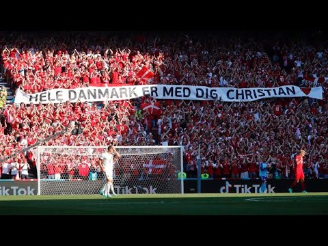 In the 10th minute the game pauses for Christian Eriksen! Beautiful scenes at the Parken Stadium.🙏🙏