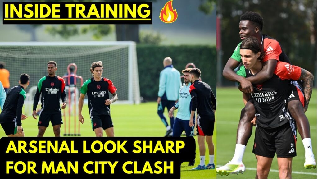 INSIDE ARSENAL TRAINING | Odegaard, Merino, Declan Rice, Califiori, Bukayo Saka