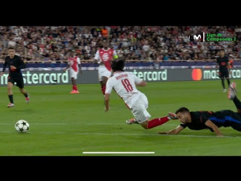 Eric García sent off Red Card, Monaco vs Barcelona (2-1) All Goals and Extended Highlights