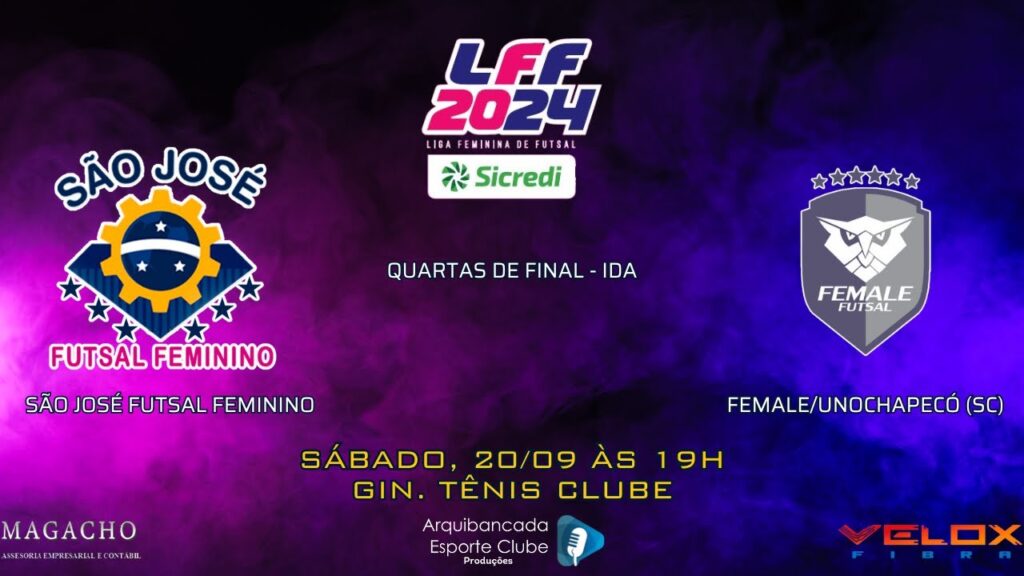 FUTSAL FEMININO AO VIVO – São José Futsal Feminino x Female | LFF 2024 - Oitavas de Final - Jogo 1