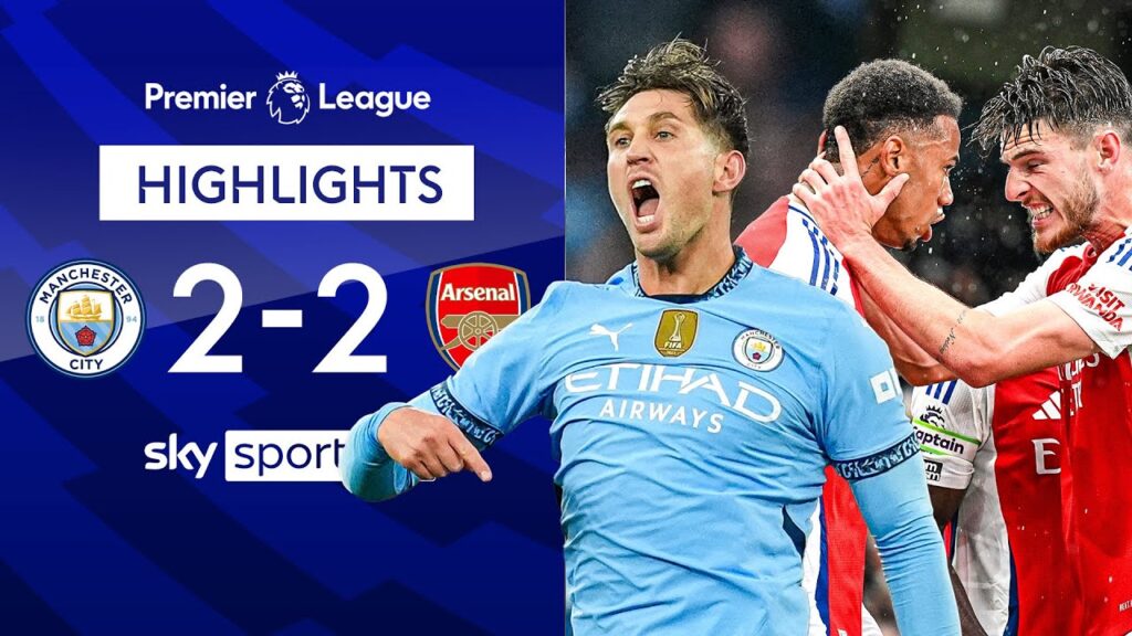 Man City 98th min equaliser in BLOCKBUSTER! 🍿 | Man City 2-2 Arsenal | Premier League Highlights