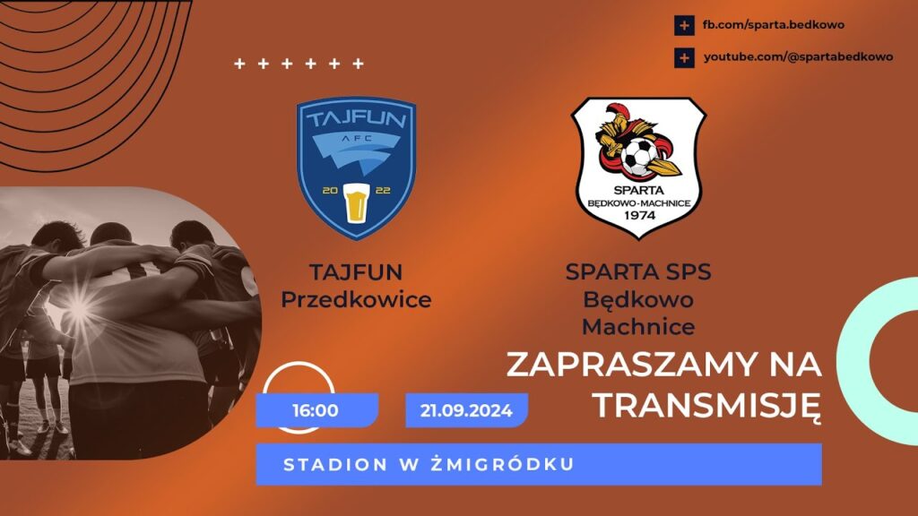 TAJFUN Przedkowice - SPARTA SPS Będkowo Machnice | 21.09.2024 | A Klasa Wrocław II