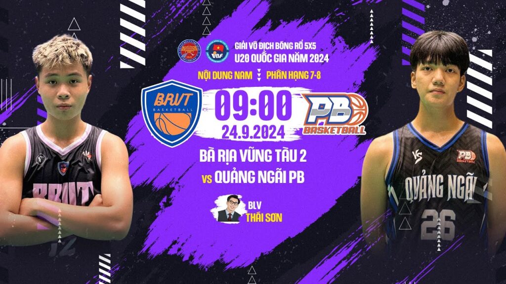 🔴 Trực tiếp: Bà Rịa Vũng Tàu 2 - Quảng Ngãi PB | Giải Vô địch Bóng rổ 5x5 U20 Quốc gia 2024