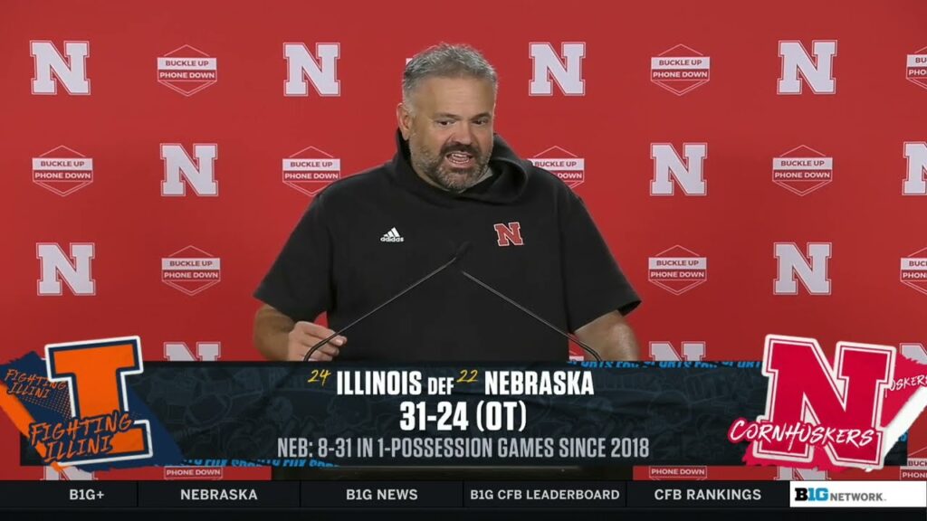 Matt Rhule Reflects on Loss to Illinois and Previews Week 5 | Nebraska Football