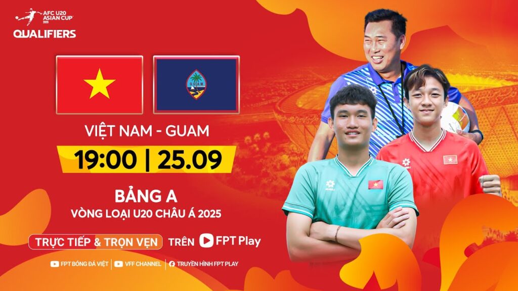 🔴Trực tiếp: U20 Việt Nam - U20 Guam | Vòng loại U20 Châu Á 2025 - AFC U20 Asian Cup 2025