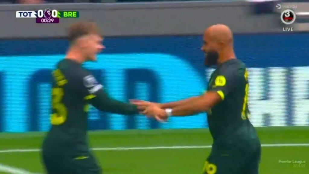 BRYAN MBEUMO Stunning Goal vs Tottenham Hotspur | 22 Seconds | Brentford