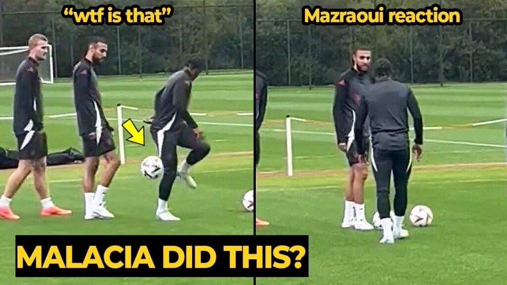 Mazraoui GIVE ADVICE to Tyrell Malacia after failure to showcase his skills in training ahead Twente