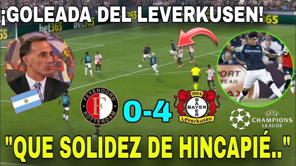 Prensa ARGENTINA 🇦🇷 "DESTACA a PIERO HINCAPIÉ vs Feyenoord"¡CALIDAD de Piero! 🇪🇨