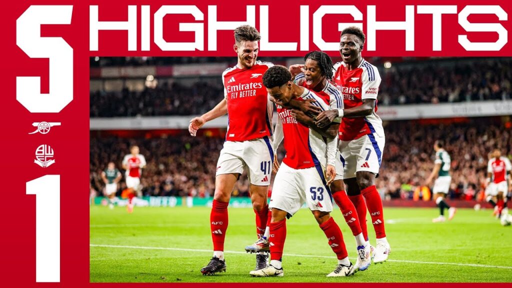 NWANERI SCORES BRACE ON FULL DEBUT! 🤩 | HIGHLIGHTS | Arsenal v Bolton Wanderers (5-1) | Carabao Cup