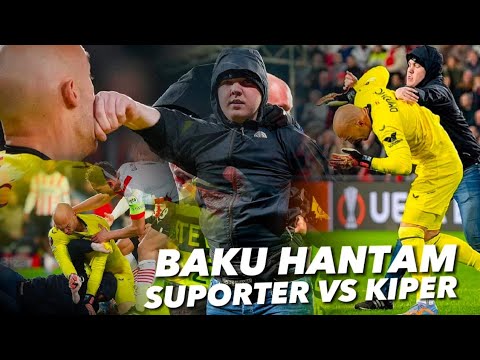 Detik-detik Suporter PSV Eindhoven Terobos Lapangan Temui Kiper Sevilla Marko Dmitrovic