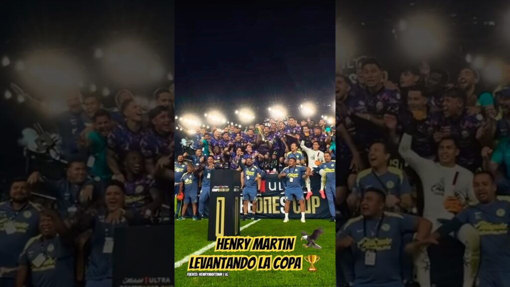 🟡Así levantó la copa Henry Martin Club América Campeón de la Campeones Cup 2024 🏆🦅