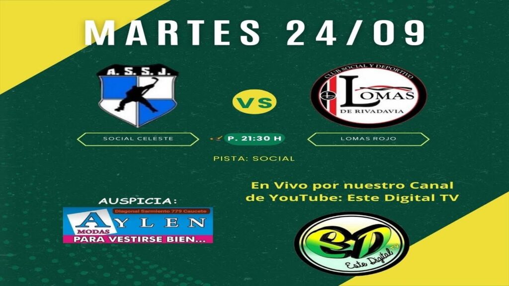 🏒 • SOCIAL CELESTE VS LOMAS ROJO - FECHA 17 - PRIMERA VARONES - SERIE A2 2024 - 24/09/24