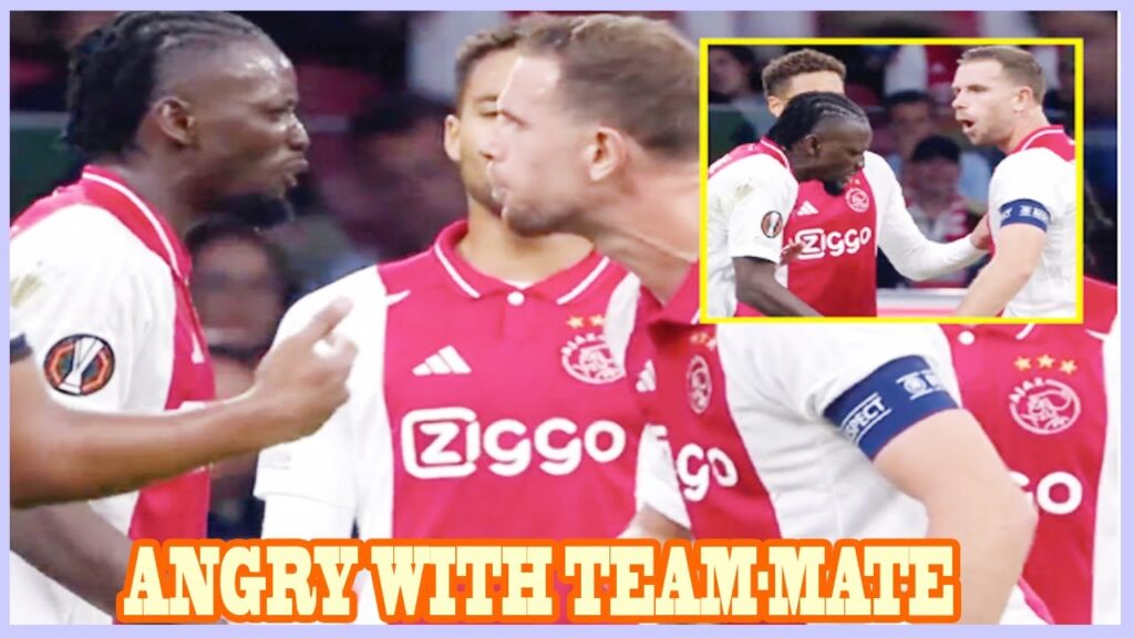 Jordan Henderson dragged away by Ajax stars during angry mid-game row with team-mate